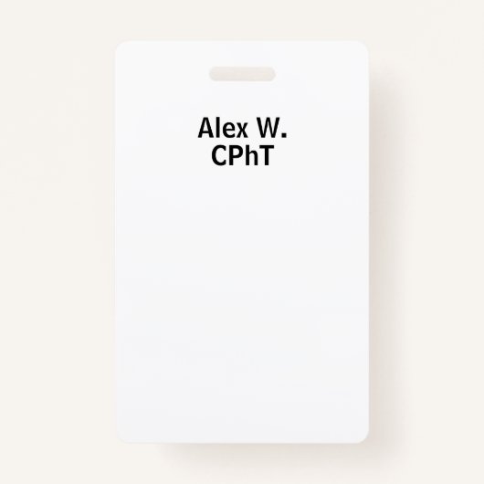 Gepersonaliseerde apotheektechnicus badge (Achterkant)