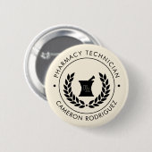 Gepersonaliseerde apotheker apotheek Tech Personee Ronde Button 5,7 Cm (Voorkant /achterkant)