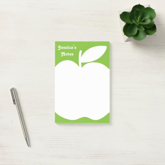 Gepersonaliseerde appelgroene Post-it® notes (Kantoor)