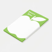 Gepersonaliseerde appelgroene Post-it® notes (Schuin)