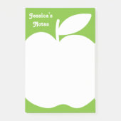 Gepersonaliseerde appelgroene Post-it® notes (Voorkant)