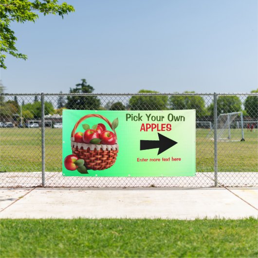 Gepersonaliseerde appels te koop. Kies je eigen gr Spandoek (Insitu)