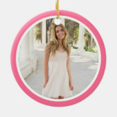 Gepersonaliseerde Apple 5e klas lerarenfoto Keramisch Ornament (Achterkant)