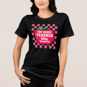 Gepersonaliseerde Apple First Grade Teacher Name Tri-Blend Shirt (Voorkant)