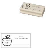 Gepersonaliseerde Apple Sign en Return Rubberstempel (Gestempeld)