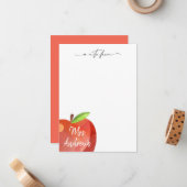 Gepersonaliseerde Apple Stationery | Notitiekaarte Notitiekaartje (Voorkant / Achterkant in situ)