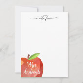 Gepersonaliseerde Apple Stationery | Notitiekaarte Notitiekaartje (Voorkant)