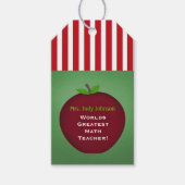 Gepersonaliseerde Apple Teacher Gift Labels Cadeaulabel (Voorkant)