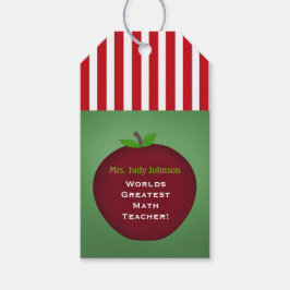 Gepersonaliseerde Apple Teacher Gift Labels Cadeaulabel
