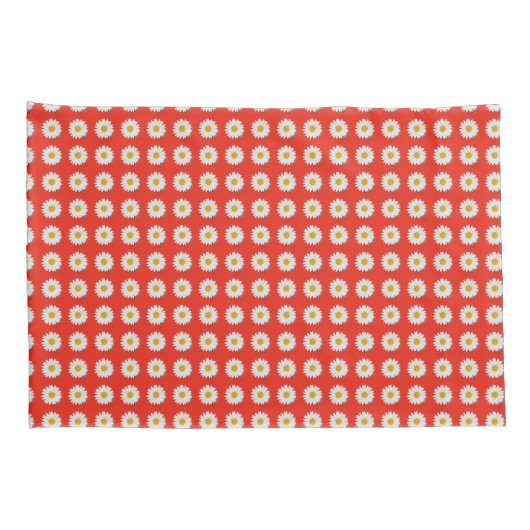 Gepersonaliseerde Applique Hearts Gingham Daisies Kussensloop (Achterkant-Rechts)