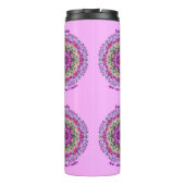 Gepersonaliseerde April Geboorte Bloem Sweet Pea M Thermosbeker (Achterkant)