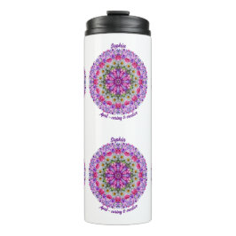 Gepersonaliseerde April Geboorte Bloem Sweet Pea M Thermosbeker