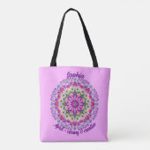 Gepersonaliseerde April Geboorte Maand Bloem Daisy Tote Bag (Achterkant)