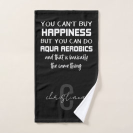 Gepersonaliseerde Aqua Aerobics is Happiness Funny Handdoek
