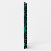 Gepersonaliseerde Aqua & Black artistieke wervelin Case-Mate iPhone Case (Achterkant/links)