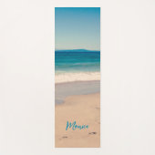 Gepersonaliseerde Aqua Blauwgroen Beach Foto Yogamat (Voorkant)