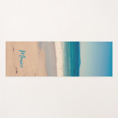 Gepersonaliseerde Aqua Blauwgroen Beach Foto Yogamat (Voorkant (horizontaal))