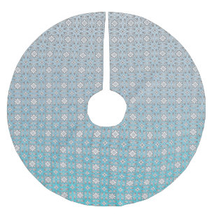 Gepersonaliseerde Aqua Blue Mandala Kerstmis Kerstboom Rok