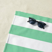 Gepersonaliseerde Aqua Gestreepte Strandlaken (In situ)