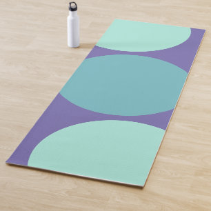 Gepersonaliseerde Aqua Green en Paarse Yogamat