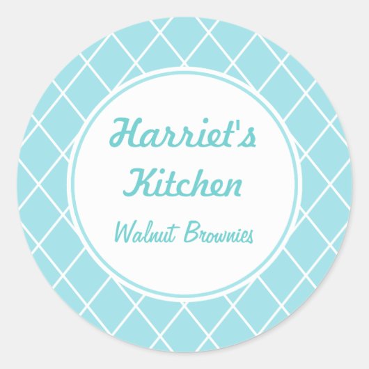 Gepersonaliseerde Aqua Keuken Stickers (Voorkant)