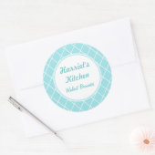 Gepersonaliseerde Aqua Keuken Stickers (Envelop)