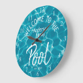 Gepersonaliseerde Aqua Water Welkom bij het famili Grote Klok (Hoek)