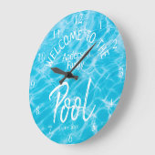 Gepersonaliseerde Aqua Water Welkom bij het famili Grote Klok (Hoek)