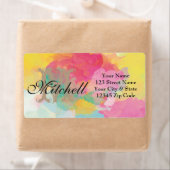 Gepersonaliseerde aquarel verzending adresetikette etiket (Insitu)