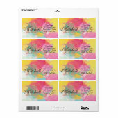 Gepersonaliseerde aquarel verzending adresetikette etiket (Full Sheet)