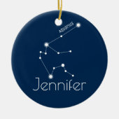 Gepersonaliseerde Aquarius Constellation Ornament (Voorkant)