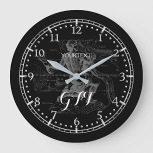 Gepersonaliseerde aquarius constellation Zodiac Grote Klok