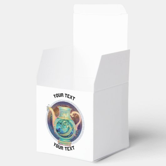 GEPERSONALISEERDE Aquarius ZODIAC TEKEN Bedankdoosjes (Geopend)