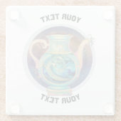 GEPERSONALISEERDE Aquarius ZODIAC TEKEN Glazen Onderzetter (Achterkant)