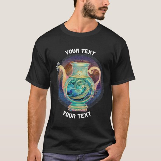 GEPERSONALISEERDE Aquarius ZODIAC TEKEN T-shirt (Voorkant)