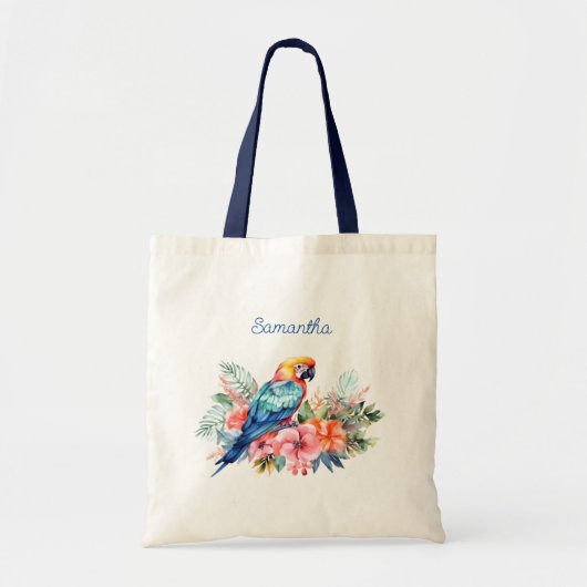 Gepersonaliseerde Ara Papegaai Tote Bag (Voorkant)