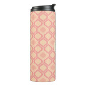 Gepersonaliseerde Arabesque Cora, roze en crème Thermosbeker (Gedraaid links)