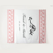 Gepersonaliseerde Arabische Palestijnse bruiloft Wandkleed (Voorkant (horizontaal))