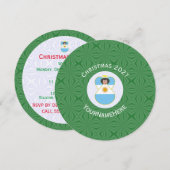 Gepersonaliseerde Argentijnse engel kerst vlag Kaart (Voorkant / Achterkant)