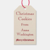 Gepersonaliseerde Argyle Kerst Cookies Cadeau Labe Cadeaulabel (Voorkant)
