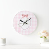 Gepersonaliseerde Aria Baby Girl Nursery Bow & Gin Grote Klok (Huis)