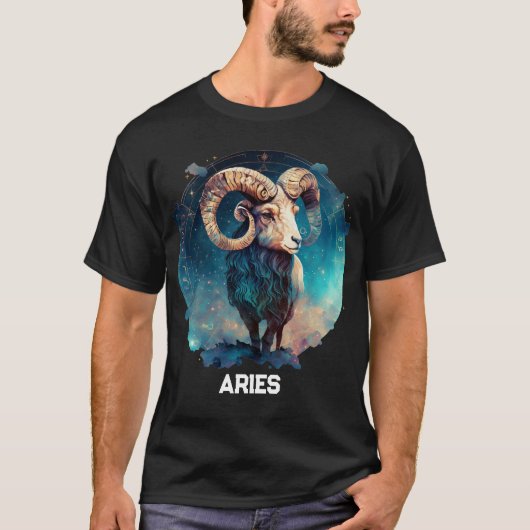 Gepersonaliseerde Aries dierentuin astrologie Ram  T-shirt (Voorkant)