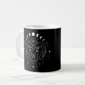 Gepersonaliseerde Aries Zodiac Astrology Black Whi Koffiemok (Voorkant links)
