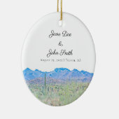 Gepersonaliseerde Arizona Desert Keramisch Ornament (Rechts)