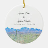 Gepersonaliseerde Arizona Desert Keramisch Ornament (Voorkant)