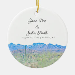 Gepersonaliseerde Arizona Desert Keramisch Ornament