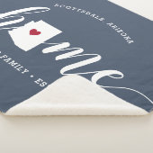 Gepersonaliseerde Arizona Home State Sherpa Deken (3/4)