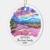 Gepersonaliseerde Arizona State Kerstmis Keramisch Ornament (Links)