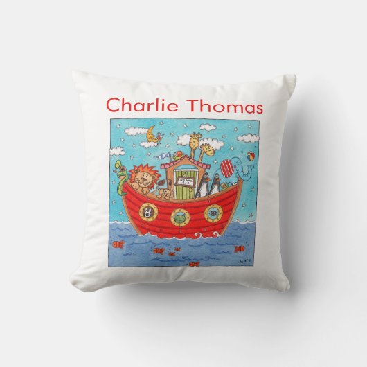 Gepersonaliseerde Ark van Noach Kussen (Voorkant)