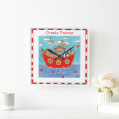 Gepersonaliseerde Ark van Noach Vierkante Klok (Huis)